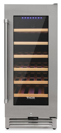 Thor Kitchen 33 Bottle Built-In/Freestanding Wine Cooler - TWC1501-SS | Refroidisseur à vin encastré ou amovible Thor Kitchen de 33 bouteilles - TWC1501-SS | TWC1501S