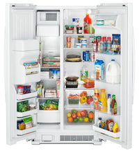Amana 21 Cu. Ft. Side-By-Side Refrigerator with Dual Pad External Ice and Water Dispenser – ASI2175G - Refrigerator with Exterior Water/Ice Dispenser in White
