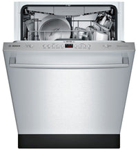 Bosch 100 Series Bar Handle Built-In Dishwasher - SHXM4AY55N - Dishwasher in Stainless Steel