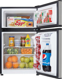 Danby 3.2 Cu. Ft. Compact Refrigerator with Freezer – DCR031B1BSLDD - Refrigerator in Stainless Look