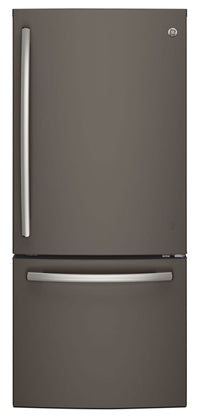 GE 20.9 Cu. Ft. Bottom-Mount Refrigerator – GDE21DMKES - Refrigerator in Slate