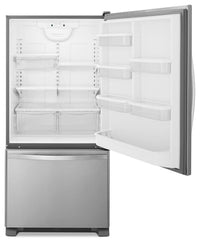 Whirlpool 19 Cu. Ft. Bottom-Mount Refrigerator – Stainless Steel - Refrigerator in Stainless Steel