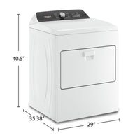Whirlpool 7 Cu. Ft. Gas Dryer with Moisture Sensing - WGD5010LW | Sécheuse à gaz Whirlpool de 7 pi³ avec système de détection d'humidité - WGD5010LW | WGD5010W