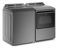 Whirlpool 5.4 Cu. Ft. Top-Load Washer and 7.4 Cu. Ft. Electric Dryer - Chrome Shadow|Laveuse à chargement par le haut 5,4 pi³ et sécheuse électrique 7,4 pi³ Whirlpool - ombre chrome|WHTL510C