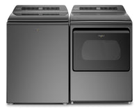 Whirlpool 5.5 Cu. Ft. Smart Top-Load Washer and 7.4 Cu. Ft. Smart Electric Dryer - Chrome Shadow