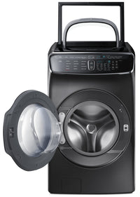 Samsung 6.9 Cu. Ft. FlexWash™ Steam Washer – WV60M9900AV/A5 - Washer in Black Stainless Steel