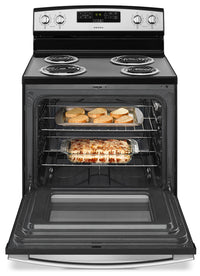 Amana 4.8 Cu. Ft. Freestanding Electric Range – YACR4303MFS - Electric Range in Stainless Steel/Black