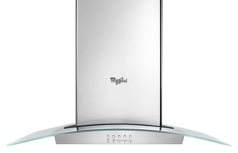 Whirlpool 36" Glass Island-Mount Range Hood – WVI75UC6DS - Range Hood in Stainless Steel/Glass