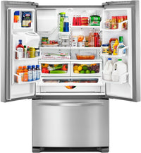 Whirlpool 25 Cu. Ft. French-Door Refrigerator in Fingerprint-Resistant Stainless Steel – WRF555SDFZ - Refrigerator with Exterior Water/Ice Dispenser in Stainless Steel