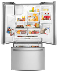 Maytag 22 Cu. Ft. French-Door Refrigerator – MFI2269FRZ - Refrigerator with Exterior Water/Ice Dispenser in Stainless Steel