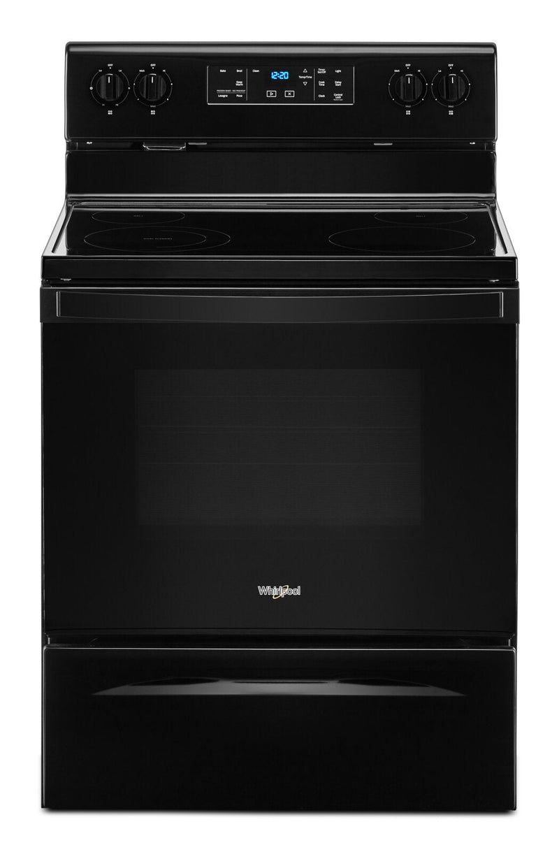 Whirlpool 5.3 Cu. Ft. Electric Range with Frozen Bake™ Technology - YWFE515S0JB - Electric Range in Black