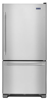 Maytag 22 Cu. Ft. Bottom-Mount Refrigerator – MBF2258FEZ - Refrigerator with Ice Maker in Stainless Steel