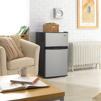 Danby 3.2 Cu. Ft. Compact Refrigerator with Freezer – DCR031B1BSLDD - Refrigerator in Stainless Look